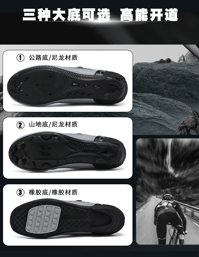 Unisex New Cycling Shoes Professional Lightweight Luxury Original Road Rubber MTB Racing Bicycle Fashion Bike Street Sports