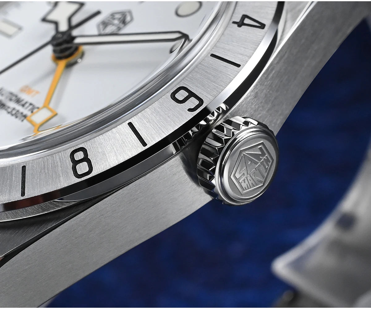 San Martin New 39mm NH34 BB GMT Automatic Mechanical Watch Sport Watch Sapphire Luminous Waterproof 100m for Men Watch SN0054