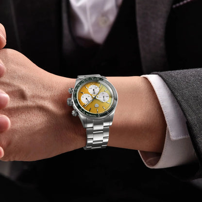 ROSSITIMI Urban Premium Men Quartz Watch Light Luxury Sports Stainless Steel VK63 Tachymeter Luminous 100m Diving Luminous Watch