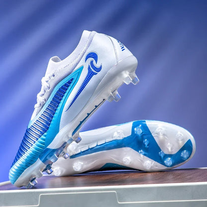 New Men Football Boots Match Adult Outdoor Sport Training Cleats Soccer Shoes Boys Long Spikes Breathable Non Slip Comfortable
