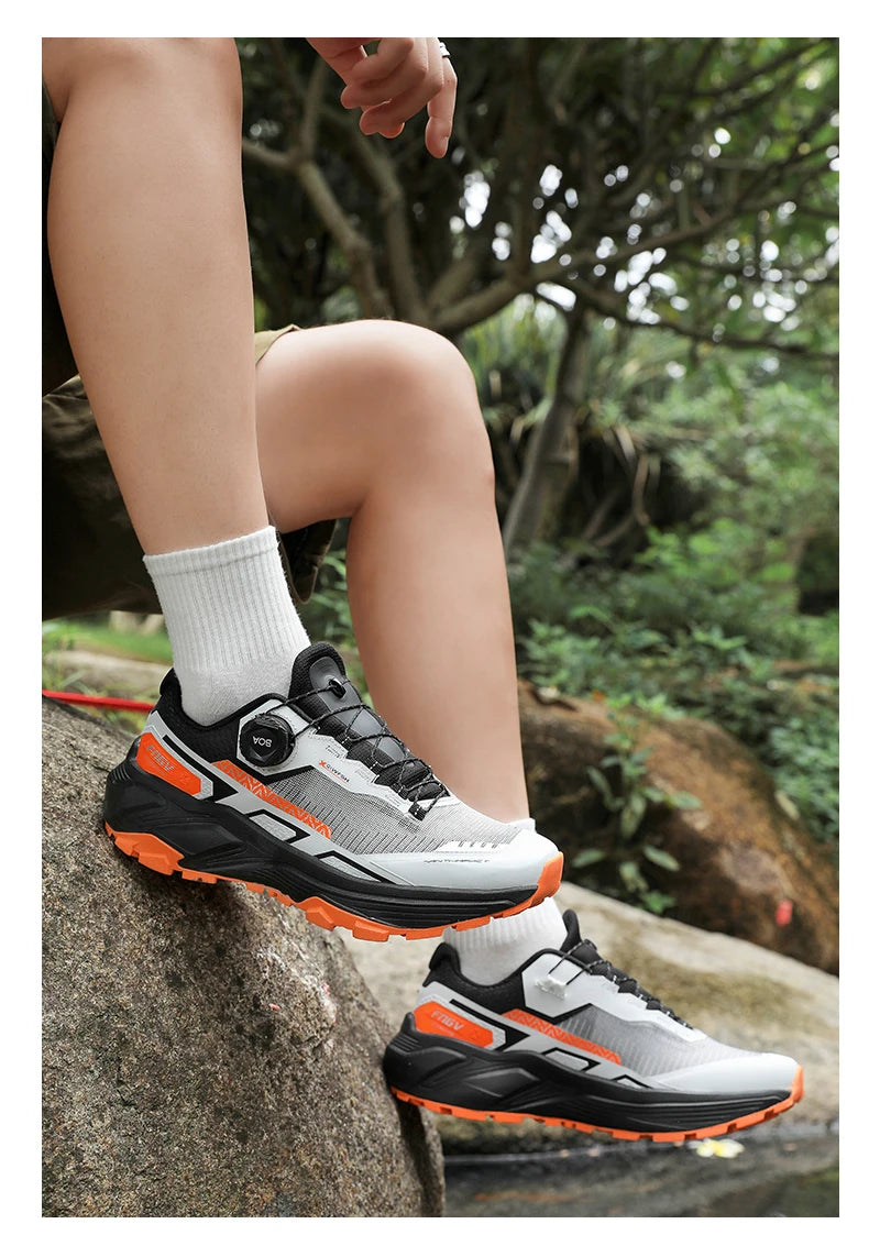 Zapatillas de running para hombre de primavera y verano, calzado de senderismo para exteriores, zapatillas de trail resistentes al desgaste con cierre BOA, transpirables, de estilo deportivo y casual