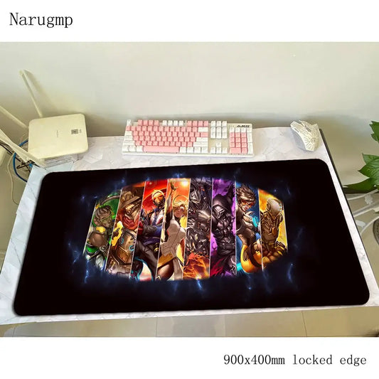 overwatch mouse pad Birthday Computer mat 900x400x3mm gaming mousepad large present padmouse keyboard games pc gamer desk
