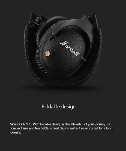 Marshall MONITOR II A.N.C. Cuffie wireless con cancellazione del rumore – Headset Bluetooth premium over-ear con bassi profondi, microfono e audio gaming
