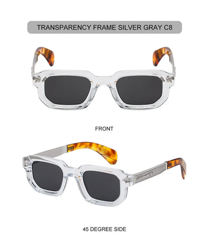Ochelari de soare polarizați, pătrați, în stil punk, pentru bărbați, de marcă de lux, clasici, dreptunghiulari, cu protecție UV400, pentru șofat, la modă, pentru activități în aer liber