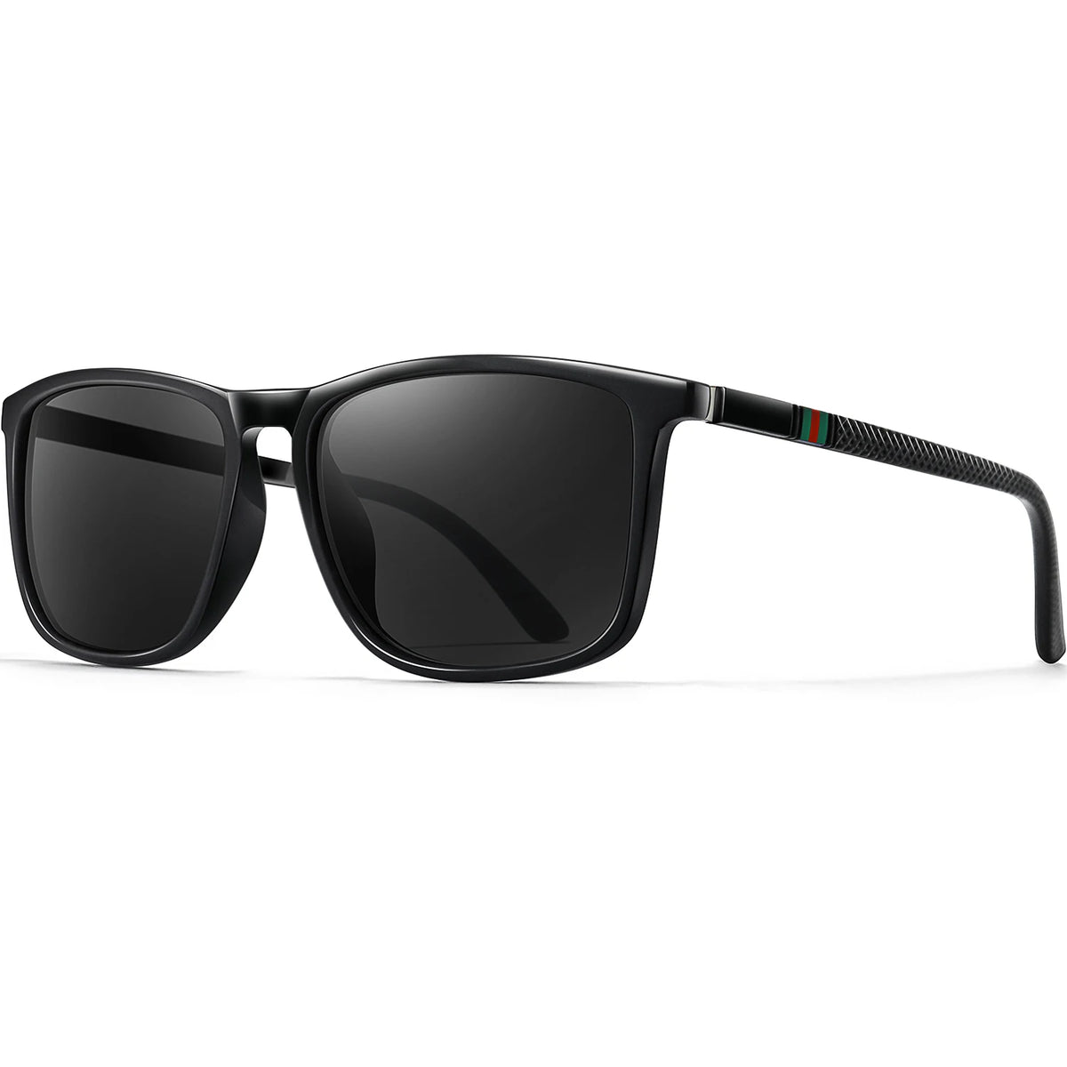 Ochelari de soare polarizați clasici, pătrați, unisex, UV400, ușori, pentru condus, pescuit, activități în aer liber și călătorii