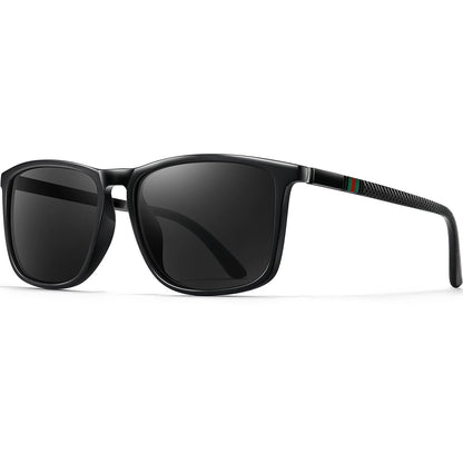 Ochelari de soare polarizați clasici, pătrați, unisex, UV400, ușori, pentru condus, pescuit, activități în aer liber și călătorii