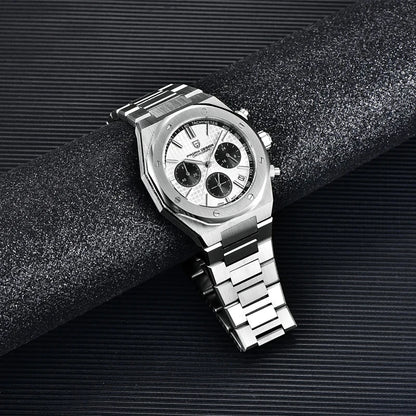 2025 PAGANI DESIGN PD1707 Mens Quartz Wristwatches 40MM Stainless Steel Sapphire Glass Waterproof Luxury Clock Gift Reloj Hombre