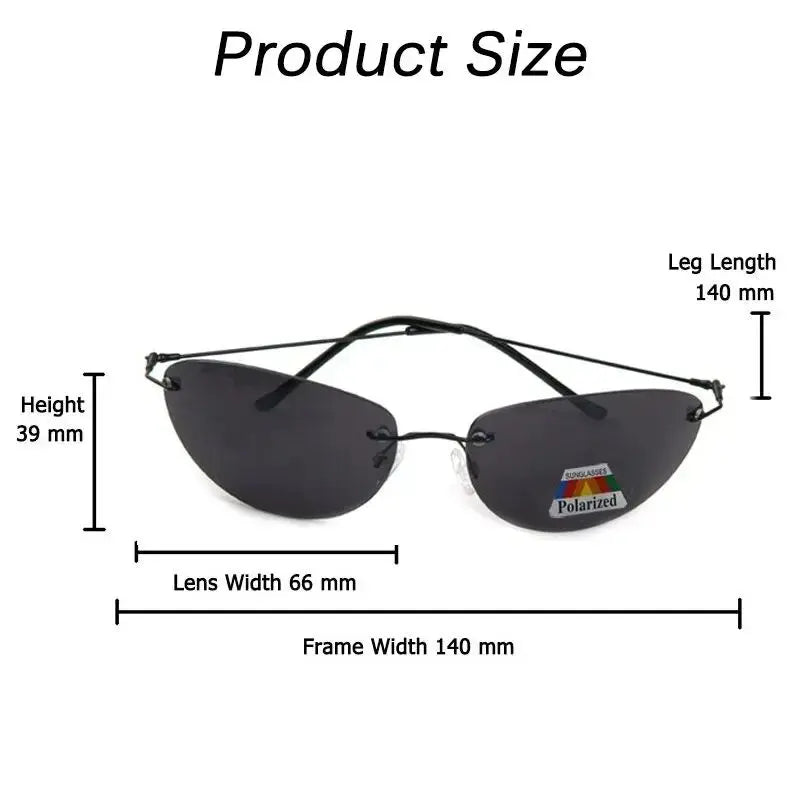 Ochelari de soare polarizați din titan, în stilul Neo din „Matrix”, ultralegeri, fără ramă, pentru bărbați, destinați conducerii, cu design de marcă – Oculos De So