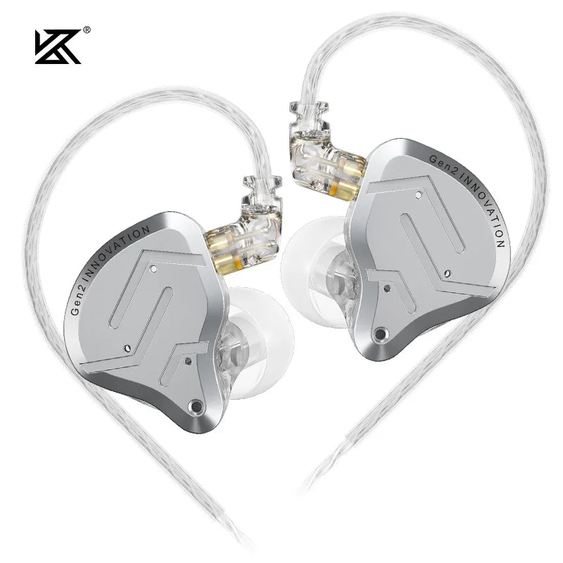 Cuffie cablate in-ear KZ ZSN Pro 2 Hybrid – Auricolari 1BA+1DD HiFi con bassi, cancellazione del rumore e microfono
