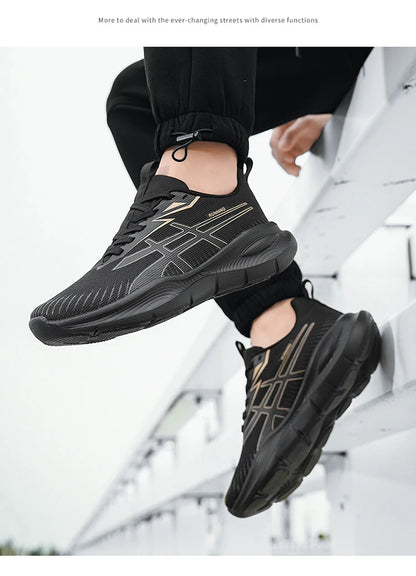 Men's Women EVA Sole Mesh Upper Breathable Running Shoes Soft Shock Absorbing Sports Shoes Unisex Sneakers Lightweight Footwear