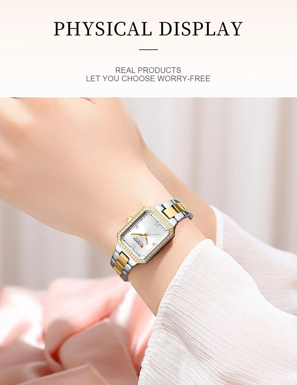 CURREN Elegant Quartz Ladies Wristwatch Top Brand Original Watch For Women Luxury Waterproof Luminous Watches