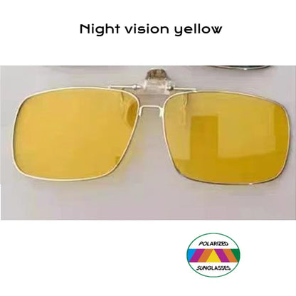 Ochelari de soare REXXAR pentru bărbați, cu clemă metalică, ochelari polarizați UV400, ochelari de soare pătrați pentru femei, cu vedere nocturnă, pentru șofat