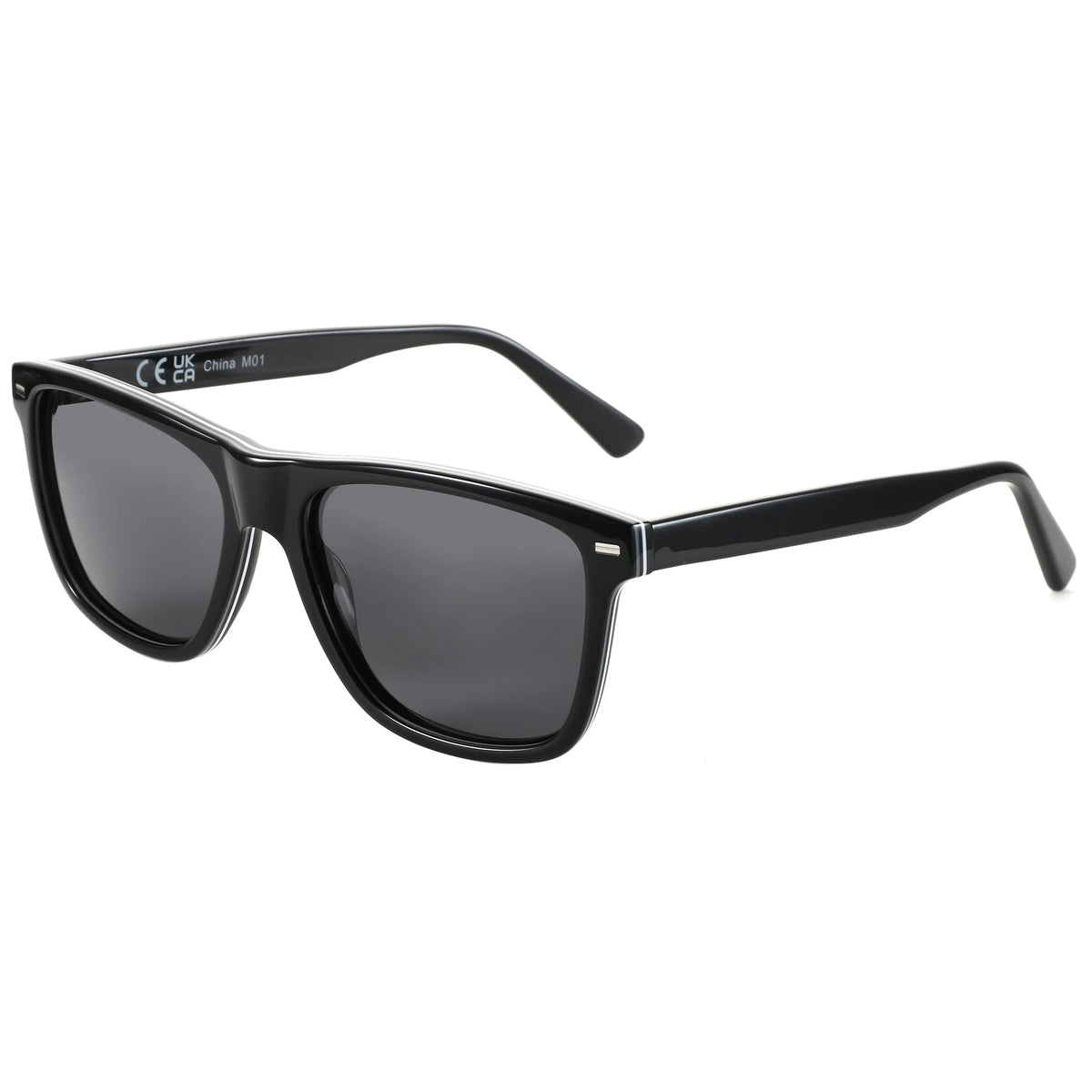 ZENOTTIC Ochelari de soare polarizați la modă, protecție UV400, ochelari de soare pătrați din acetat, design clasic, pentru femei și bărbați