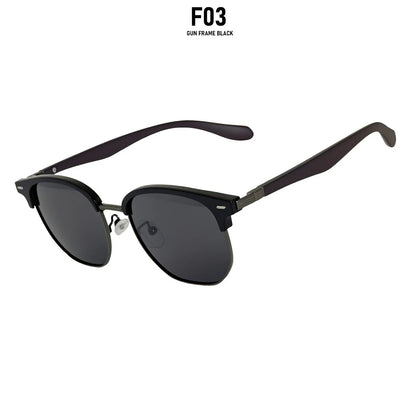 Ochelari de soare polarizați pentru bărbați, lentile semi-fără ramă, ochelari de soare vintage retro pentru femei, ochelari de soare la modă pentru vacanță, Gafas De Sol Hombre
