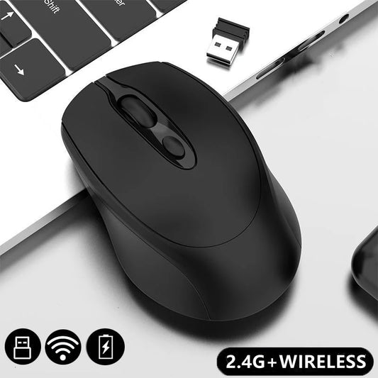 Mouse wireless compatibile Bluetooth 2.4G ricaricabile, mouse wireless per computer USB silenzioso da gaming per PC, laptop, Macbook e tablet