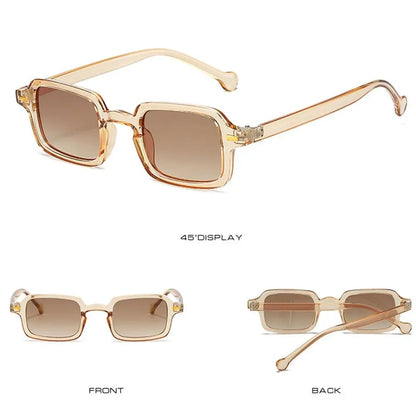 Ochelari de soare Fashion Square pentru femei, model nou retro cu nituri decorative; ochelari de soare pentru bărbați, model leopard albastru, cu lentile degradate, protecție UV400