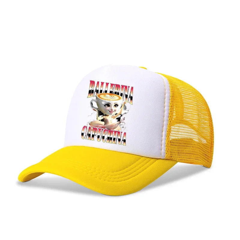 Italian Brainrot Baseball Caps Funny Anime Printed Tung Tungtung Sahur Sunny Hats Summer Adjustable Famliy Headdress Cap Gifts