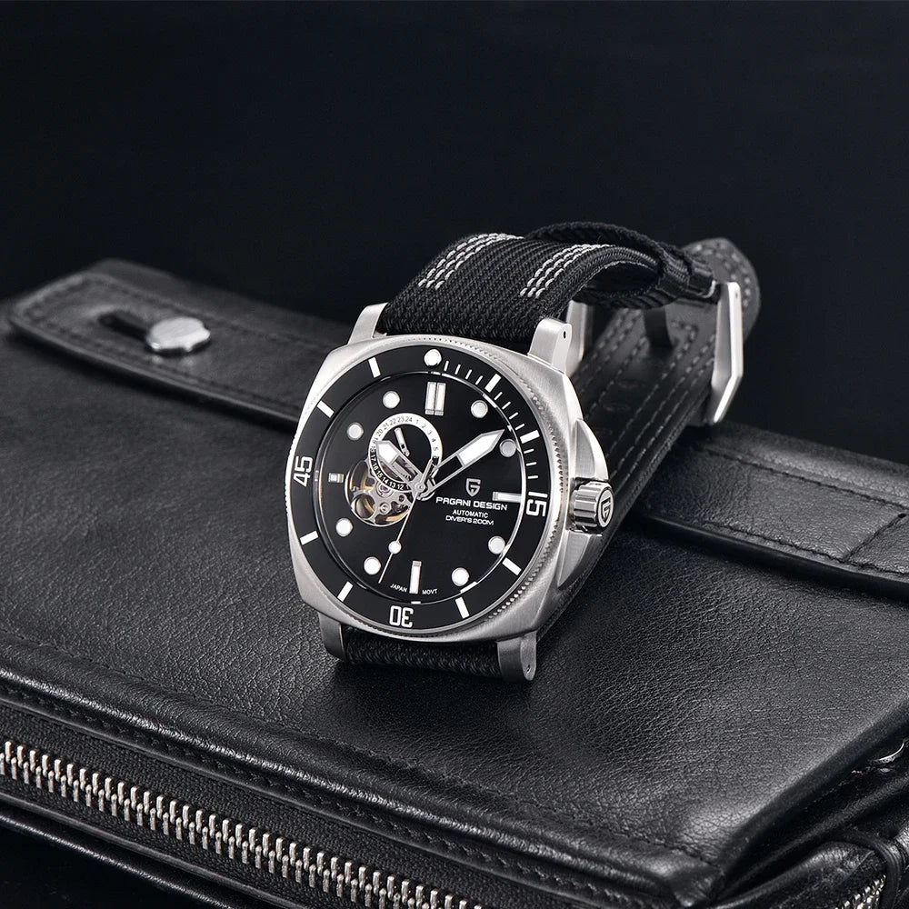 PAGANI DESIGN 2026 Original 43MM Men's Automatic Mechanical Watch NH39 200M Waterproof AR Sapphire Mirror Watches For Men ﻿