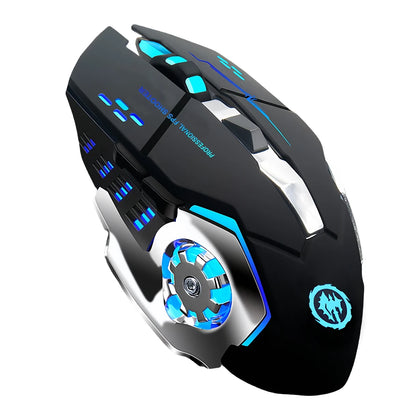 KEBIDUMEI dvourežimová myš Bluetooth 5.2, bezdrátová myš 2.4G, RGB herní myš, dobíjecí tichá myš 3600 DPI pro notebooky