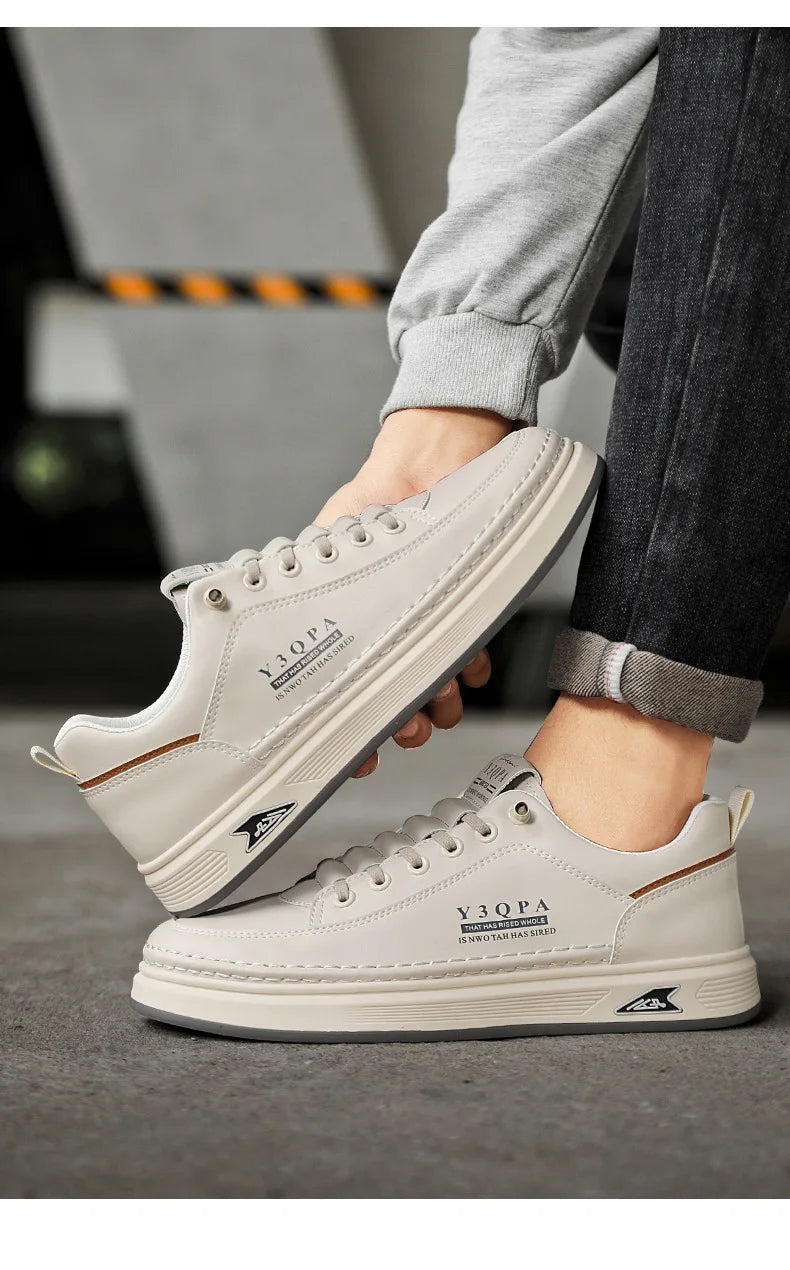 Men's Summer Fashionable Casual Driving Shoes Sporty Slip-On Loafers Versatile Comfortable Breathable Wear-Resistant Leather -..