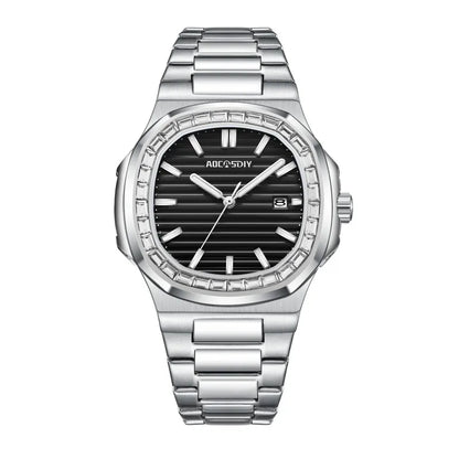2023 New AOCASDIY Luxury Watch Business Waterproof Male Clock Luminous Date Stainless Steel Square Quartz Men Watch reloj hombre
