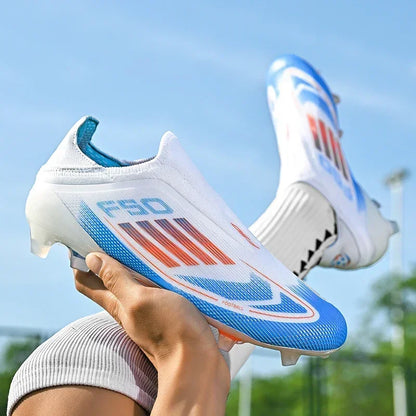 Nouvelles chaussures de football pour hommes, crampons de sport d'extérieur pour garçons et adultes, bottes de football d'entraînement respirantes, antidérapantes, à crampons longs, confortables