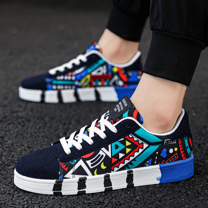 YRZL skateschoenen voor heren, canvas sneakers, casual ademende wandelschoenen, lichtgewicht platte herenschoenen, streetwear trend sportschoenen