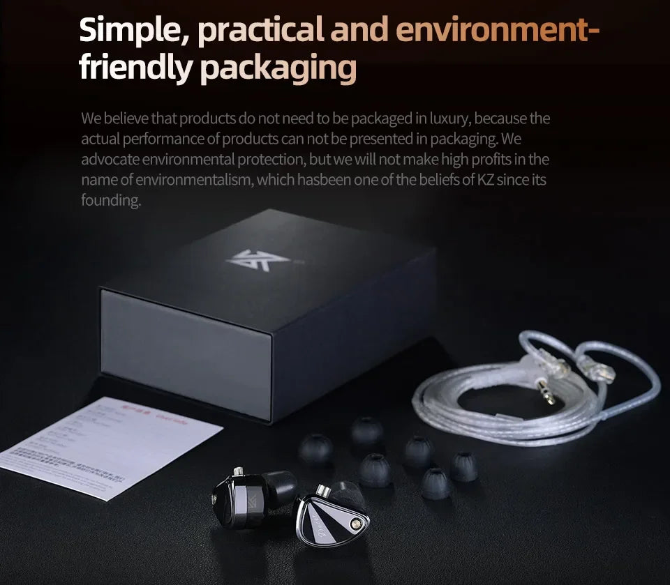 KZ Decet 5DD HiFi Wired In-Ear Earphones – Premium Dynamic Driver Earbuds with Detachable 2PIN Cable & Microphone