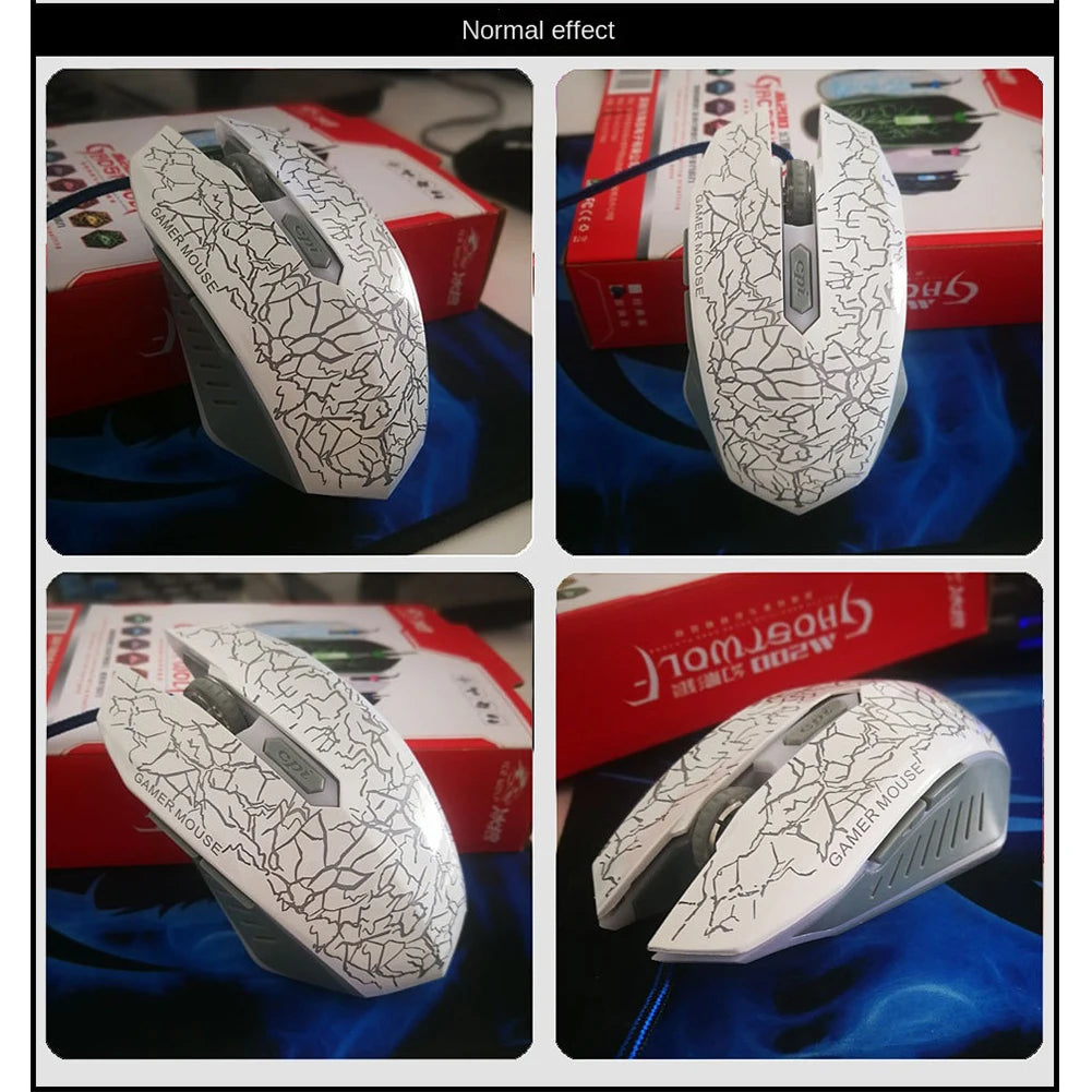 2400 DPI USB Wired Gaming Mouse LED Backlit Professional Gamer Mice Ergonomic Computer Mouse for PC Laptop Macbook