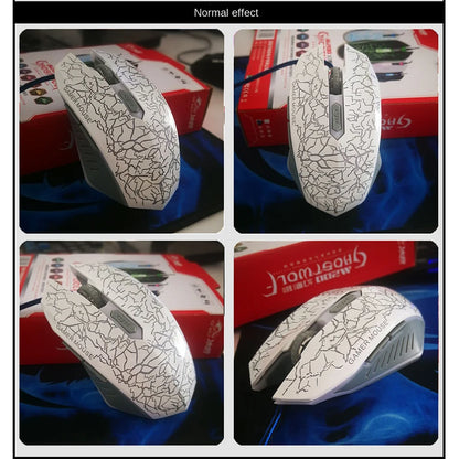 2400 DPI USB Wired Gaming Mouse LED Backlit Professional Gamer Mice Ergonomic Computer Mouse for PC Laptop Macbook