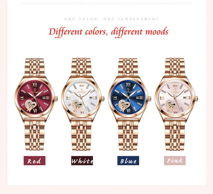 POEDAGAR Top Luxury Woman Watches Waterproof Luminous Date Stainless Steel Women's Quartz Wristwatch Elegant Dress Ladies Watch