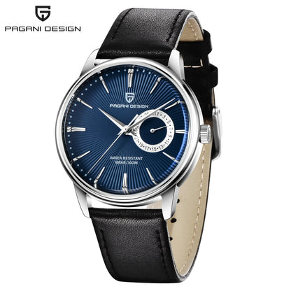 PAGANI DESIGN Herren-Freizeit-Quarzuhr, leichter Luxus, vielseitig kombinierbar, beschichtetes Glas, wasserdicht, Edelstahlzifferblatt, Datumsanzeige