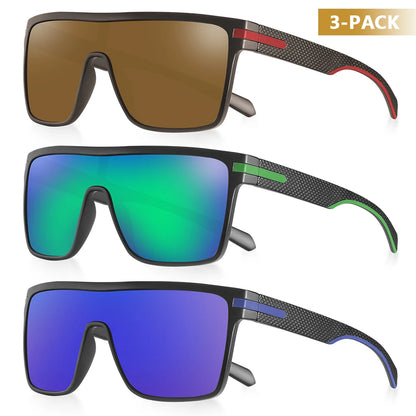 Ochelari de soare polarizați CRIXALIS pentru bărbați, pătrați, supradimensionați, antireflex, pentru șoferi, ochelari de soare cu oglindă, pentru femei, ochelari de protecție UV400, pentru bărbați