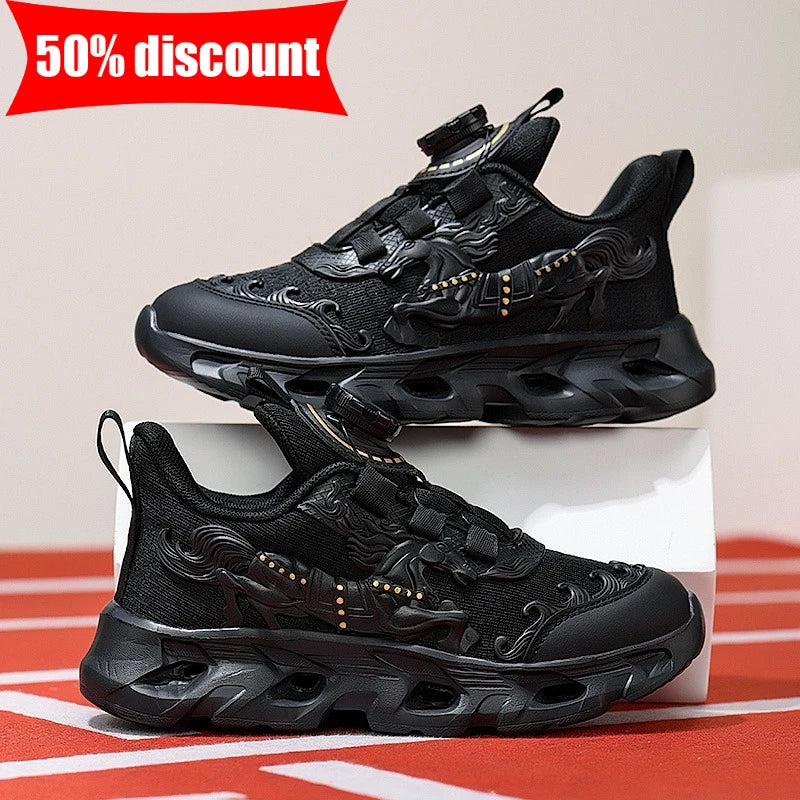 Children's Sports Shoes Fashionable Mesh Campus Student Cushioning Training Shoes New Breathable Non-Slip Daily Jogging Shoes