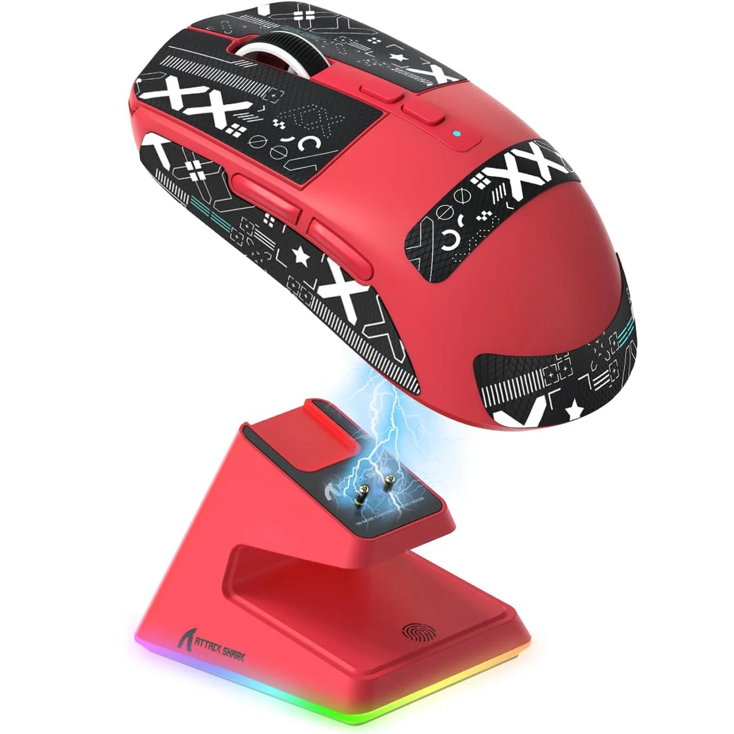ATTACK SHARK X6 49g SUPERLIGHT Gaming Mouse With Charging Dock, PixArt PAW3395 Gaming Sensor, BT/2.4G Wireless/Wired, 26000 DPI