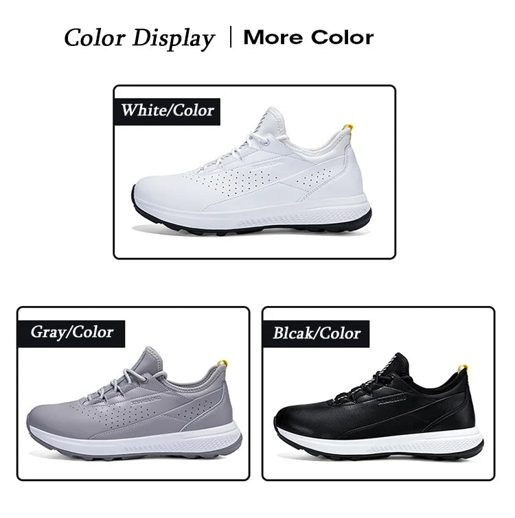 Golf Sports Shoes Men Waterproof high-Quality Leather Golf Competition Sports Shoes Formal Shoes Golf Course Men Training Shoes