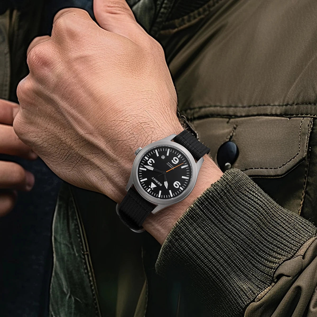 BERNY Full Titanium Automatic Watch for Men Sapphire AR Coated 10Bar Supper Luminous Men Wristwatch Sports Aviation Men Watches