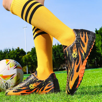Men Professional Football Boots Cleats Boys Soccer Shoes Ankle Support Cleats Youth Outdoor Match Training Sneakers Non-slip