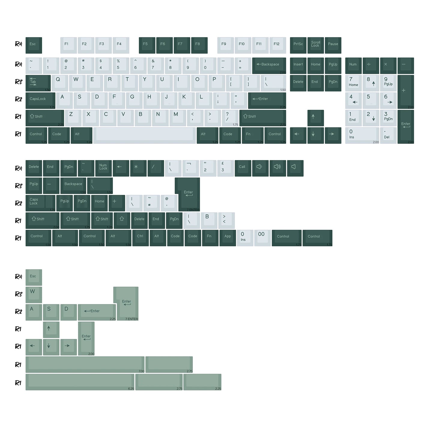 KBDiy GMK MarrsGreen Keycap Retro PBT ISO Double Shot Cherry Profile Keycaps For MX Switches Mechanical Gaming Keyboard Key Caps