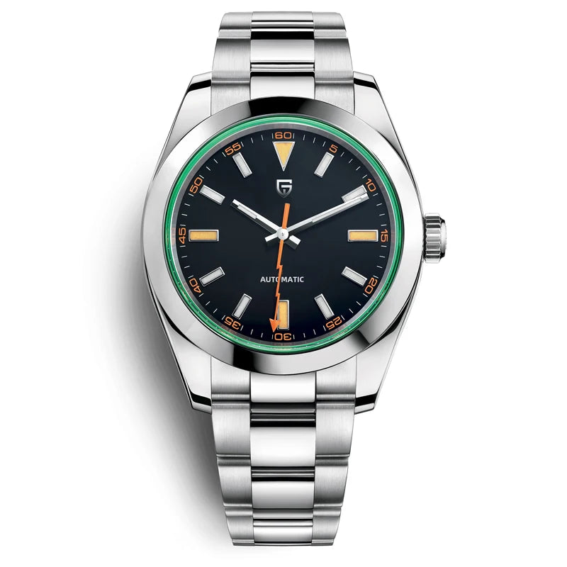 PAGANI DESIGN 2026 New Green Glass Men's Mechanical Watches Automatic Watch Men AR Sapphire crystal Stainless steel Wristwatch