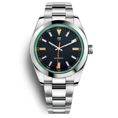 PAGANI DESIGN 2026 New Green Glass Men's Mechanical Watches Automatic Watch Men AR Sapphire crystal Stainless steel Wristwatch