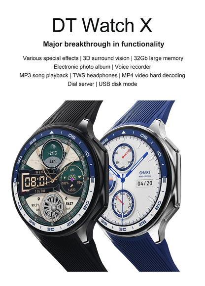 2025 New For OPPO Watch X High-End Business Watch Men 32Gb Memory Video Playback Smart Watch Sports Fitness Waterproof Bracelet