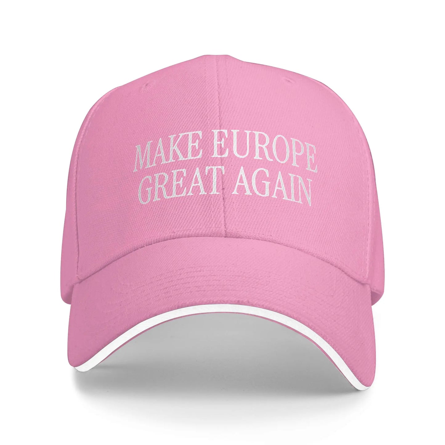 Make Europe Great Again  White Text Sun Baseball Cap Spring Unisex-Teens  Hip Hop Hats Casual Outdoor Sports Baseball Caps