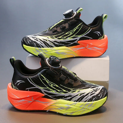 Children Running Shoes School Training Match Cushioning Anti Slip Tennis Shoes Mesh Rebound Comfortable Casual Sneakers for Kids