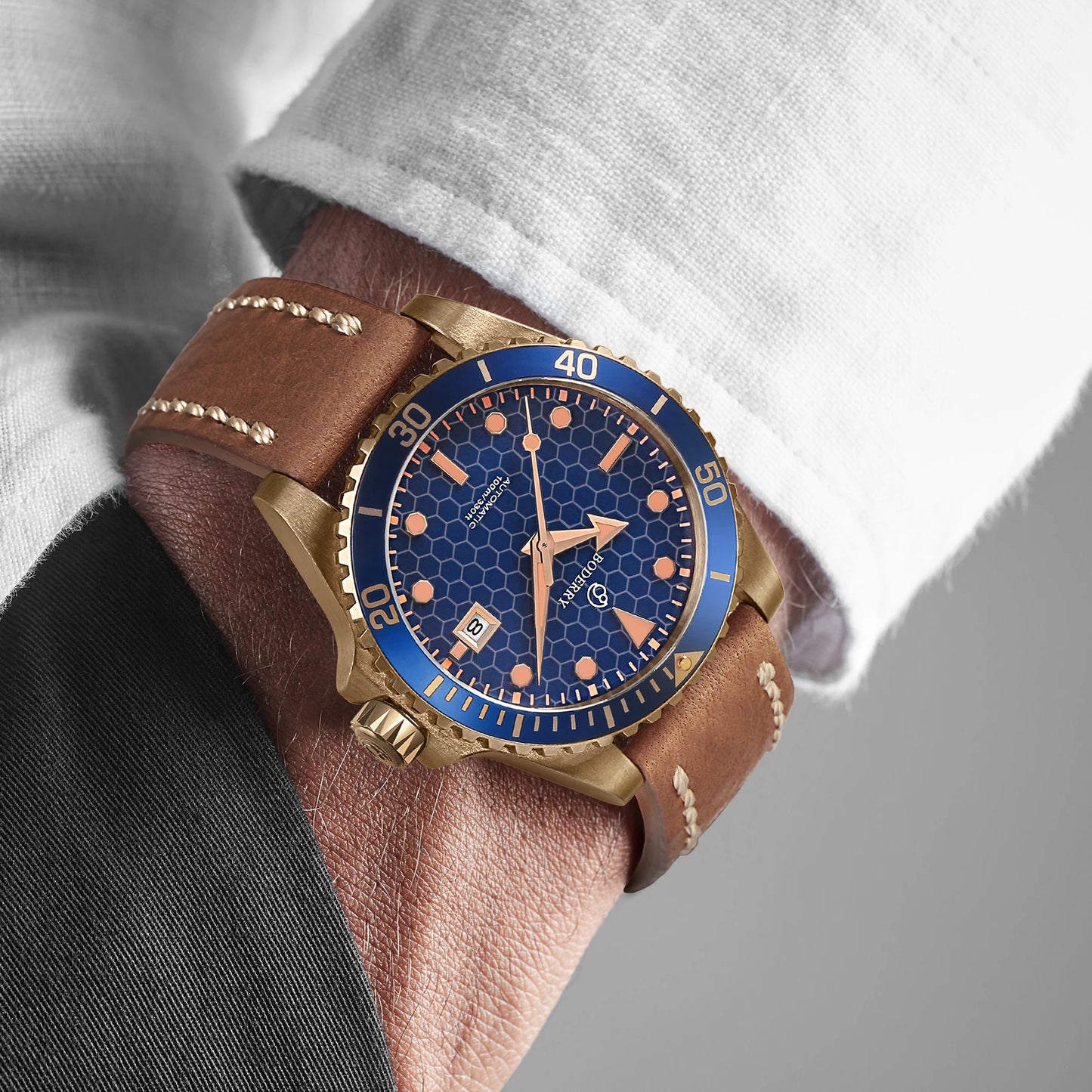 Boderry Bronze Watch Seaturtle Titanium Diver Luxury Wristwatch Automatic Mechanical Wristwatch Sport 200M Waterproof Luminous