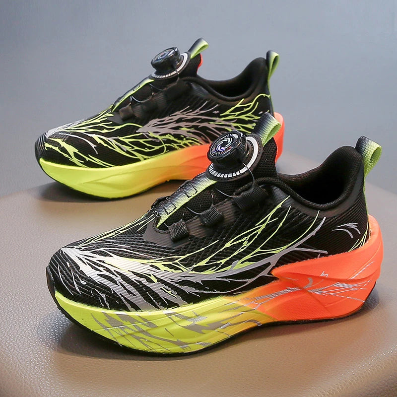 Children Running Shoes School Training Match Cushioning Anti Slip Tennis Shoes Mesh Rebound Comfortable Casual Sneakers for Kids