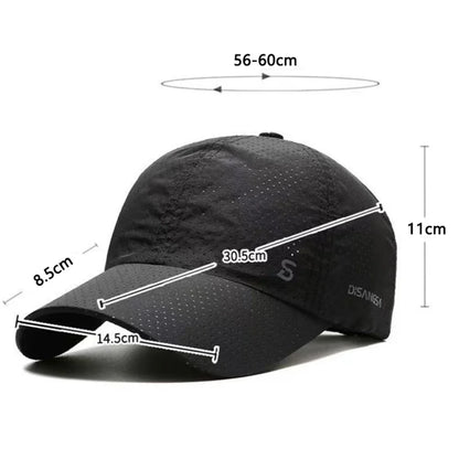 Solid Running Cap Thin Quick Drying Breathable Duck Tongue Outdoor Men's Women Sun Summer Fishing Visor Baseball Cap