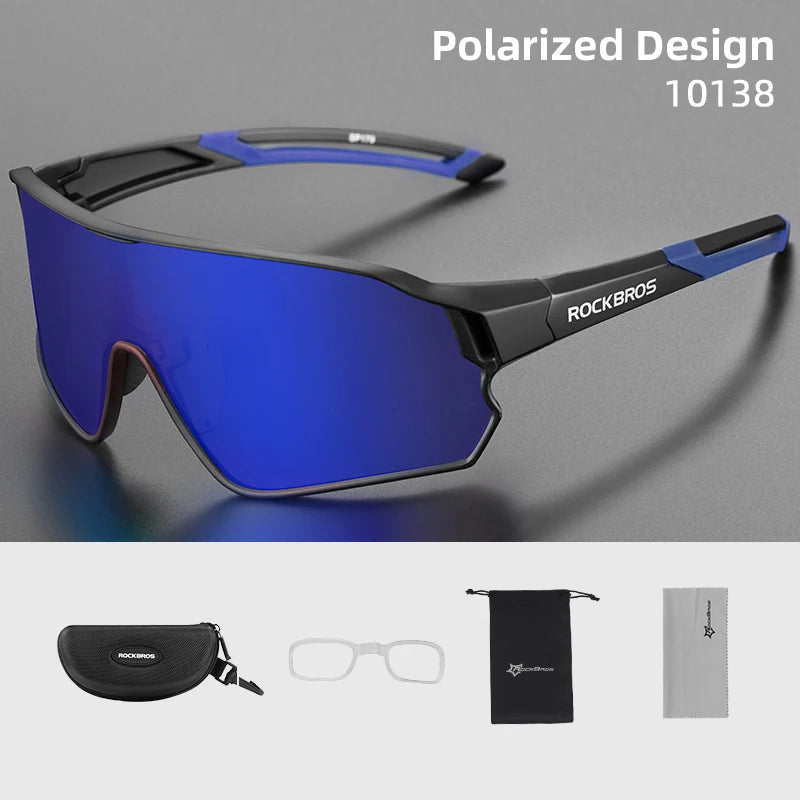 Ochelari de soare polarizați ROCKBROS, ochelari de protecție pentru sport, ochelari pentru bicicletă, drumeții în aer liber, camping, golf, ochelari de ciclism, UV400