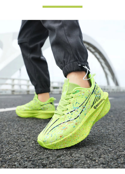 Running Shoes Carbon Board 2026 Marathon Cushion Men's Sports Breathable Lightweight Women's Comfortable Athletic Non-skid Sneakers