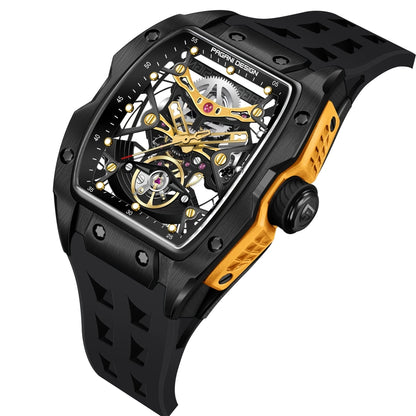 PAGANI DESIGN New Men's Watch Luxury Sapphire Crystal Stainless Steel Automatic Mechanical Watch Business Casual Skeleton Dial
